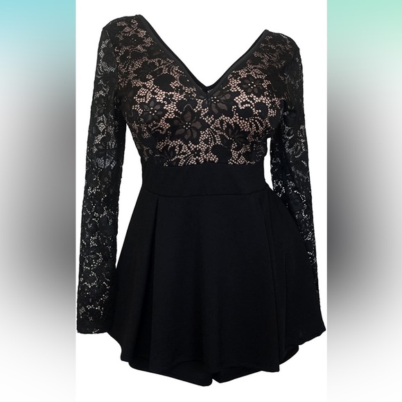 Romper with lace sleeves and back size 1x NWOT - Picture 1 of 9